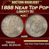 1888 Liberty Nickel Near Top Pop 5c ms66 SEGS