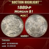 1889-p Morgan Dollar $1 ms66+ SEGS