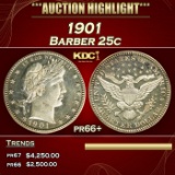 1901 Proof Barber Quarter 25c pr66+ SEGS
