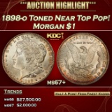 1898-o Morgan Dollar Toned Near Top Pop! $1 ms67+ SEGS