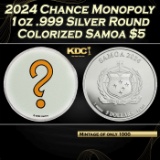2024 Chance Monopoly 1oz .999 Silver Round Colorized Samoa Round