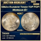 1882-s Morgan Dollar Rainbow Toned TOP POP! $1 ms68+ SEGS