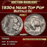1930-s Buffalo Nickel Near Top Pop 5c ms66+ SEGS