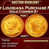 1903 McKinley Louisiana Purchase Gold Commem Dollar Near Top Pop! 1 ms67+ SEGS