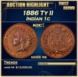1886 Ty II Indian Cent 1c ms66 rb SEGS