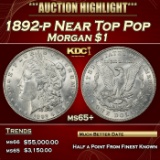 1892-p Morgan Dollar Near Top Pop $1 ms65+ SEGS