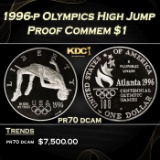 1996-p Olympics High Jump Proof Modern Commem Dollar $1 pr70 dcam SEGS