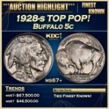 1928-s Buffalo Nickel TOP POP! 5c ms67+ SEGS