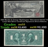 1896 $1 large size Silver Certificate Martha & George Washington 