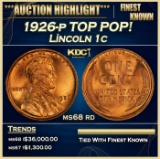 1926-p Lincoln Cent TOP POP! 1c ms68 rd SEGS