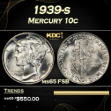 1939-s Mercury Dime 10c ms65 FSB SEGS