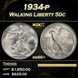1934-p Walking Liberty Half Dollar 50c ms66+ SEGS