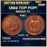 1894 Indian Cent TOP POP! 1c ms66+ rb SEGS