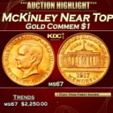1917 McKinley Gold Commem Dollar Near Top Pop! 1 ms67 SEGS