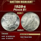 1928-s Peace Dollar $1 ms64+ SEGS