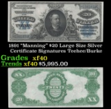 1891 $20 Large Silze Silver Certificate 