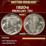 1920-s Mercury Dime 10c ms65+ FSB SEGS
