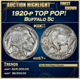 1920-p Buffalo Nickel TOP POP! 5c ms67+ SEGS