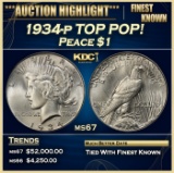 1934-p Peace Dollar TOP POP! $1 ms67 SEGS