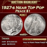 1927-s Peace Dollar Near Top Pop $1 ms65+ SEGS