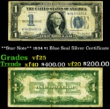 **Star Note** 1934 $1 Blue Seal Silver Certificate Grades vf+