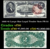 1880 $2 Large Size Legal Tender Note Grades vf++ FR-53