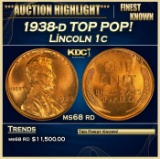 1938-d Lincoln Cent TOP POP! 1c ms68 rd SEGS