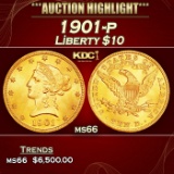 1901-p Gold Liberty Eagle $10 ms66 SEGS