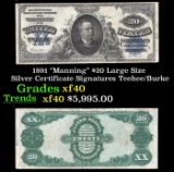 1891 $20 Large Silze Silver Certificate 