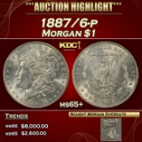 1887/6-p Morgan Dollar $1 ms65+ SEGS