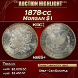 1878-cc Morgan Dollar $1 ms65+ SEGS