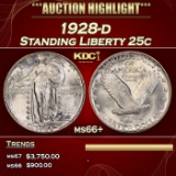 1928-d Standing Liberty Quarter 25c ms66+ SEGS