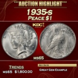 1935-s Peace Dollar $1 ms65 SEGS