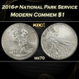 2016-p National Park Service Modern Commem Dollar $1 ms70 SEGS