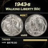 1943-s Walking Liberty Half Dollar 50c Grades ms66