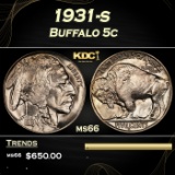 1931-s Buffalo Nickel 5c Grades ms66