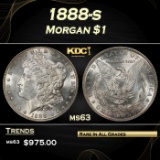 1888-s Morgan Dollar $1 Grades ms63