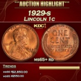 1929-s Lincoln Cent 1c ms65+ rd SEGS