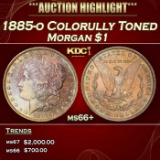 1885-o Morgan Dollar Colorully Toned $1 ms66+ SEGS
