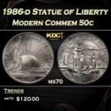 1986-d Statue of Liberty Modern Commem Half Dollar 50c ms70 SEGS