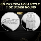 Enjoy Coca Cola Style - 1 oz Silver Round Round