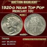 1920-d Mercury Dime Near Top Pop 10c ms66+ SEGS
