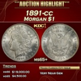 1891-cc Morgan Dollar $1 ms65+ SEGS