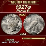 1927-s Peace Dollar $1 ms64 SEGS