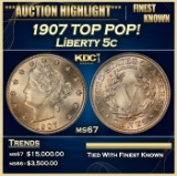1907 Liberty Nickel TOP POP! 5c ms67 SEGS