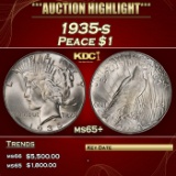 1935-s Peace Dollar $1 ms65+ SEGS