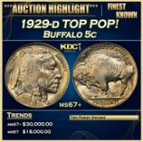 1929-d Buffalo Nickel TOP POP! 5c ms67+ SEGS