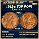 1912-s Lincoln Cent TOP POP! 1c ms66 rd SEGS