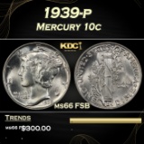 1939-p Mercury Dime 10c ms66 FSB SEGS