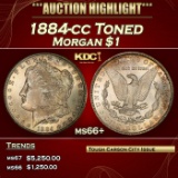 1884-cc Morgan Dollar Toned $1 ms66+ SEGS